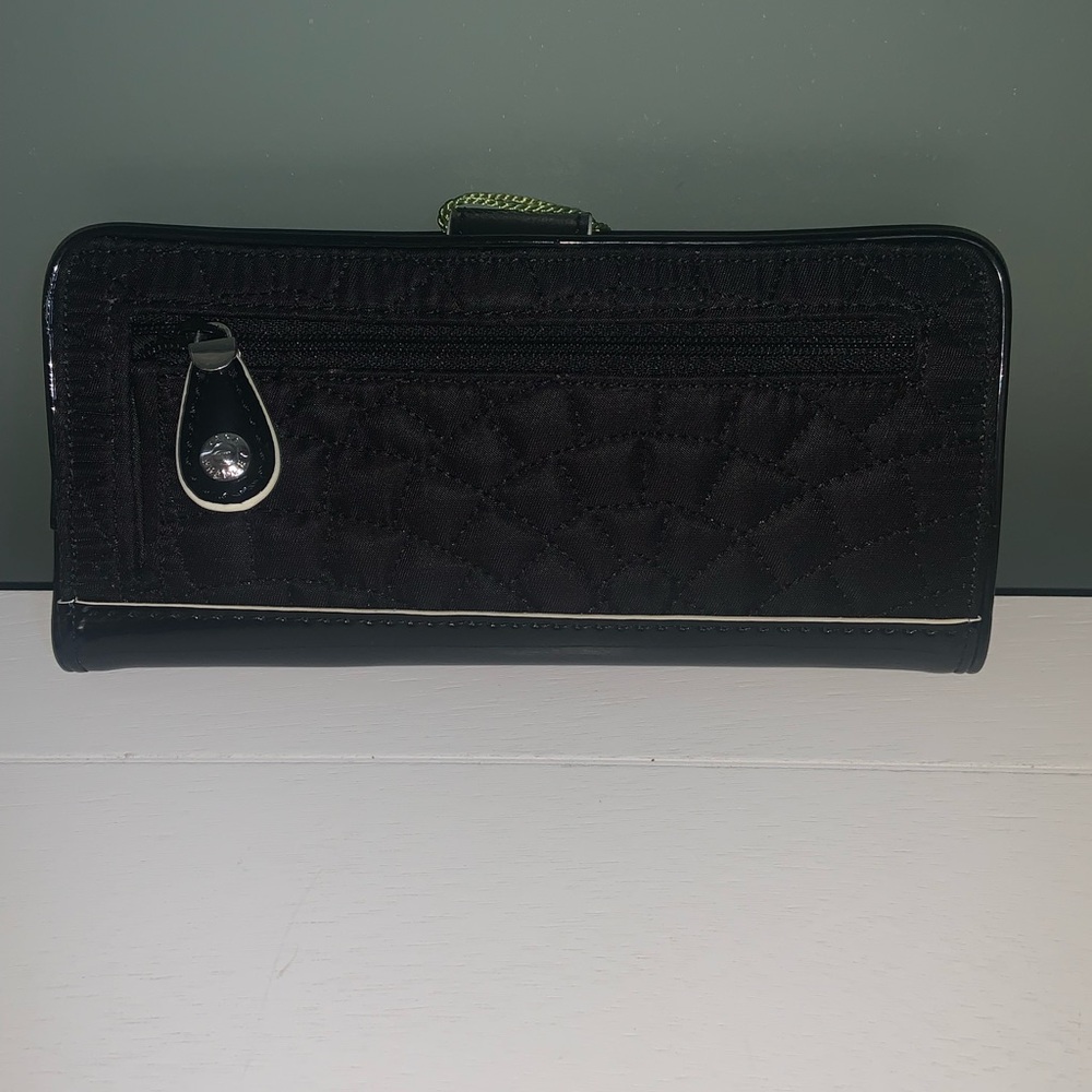 Vera Bradley Black Quilted and Patent Leather Wallet - Picture 4 of 7